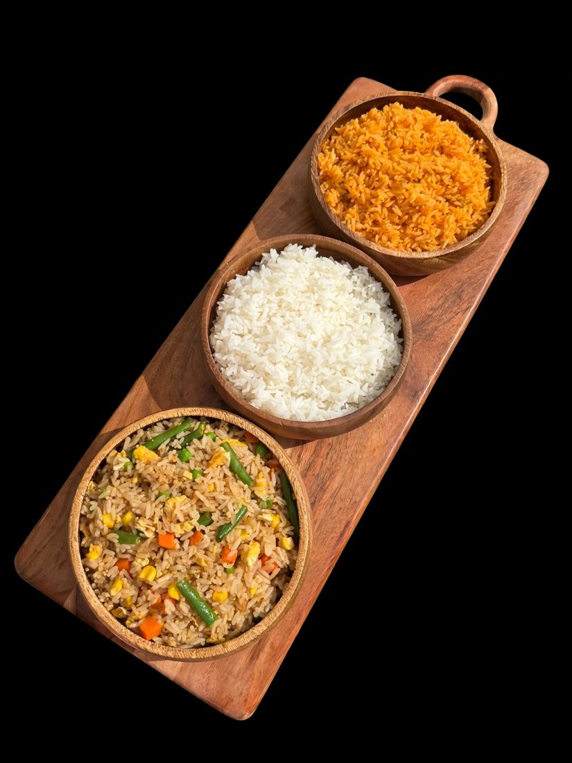Signature Dominican rice, white rice and fried rice